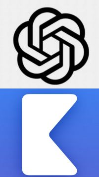 Logos von ChatGPT (oben) und Knowunity